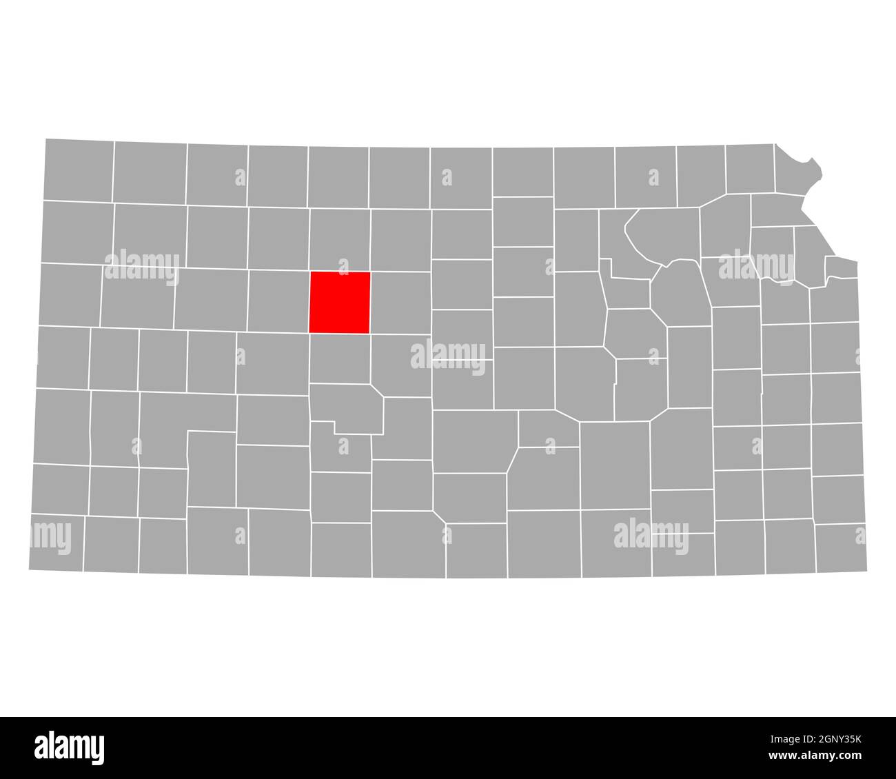 Map of Ellis in Kansas Stock Photo Alamy