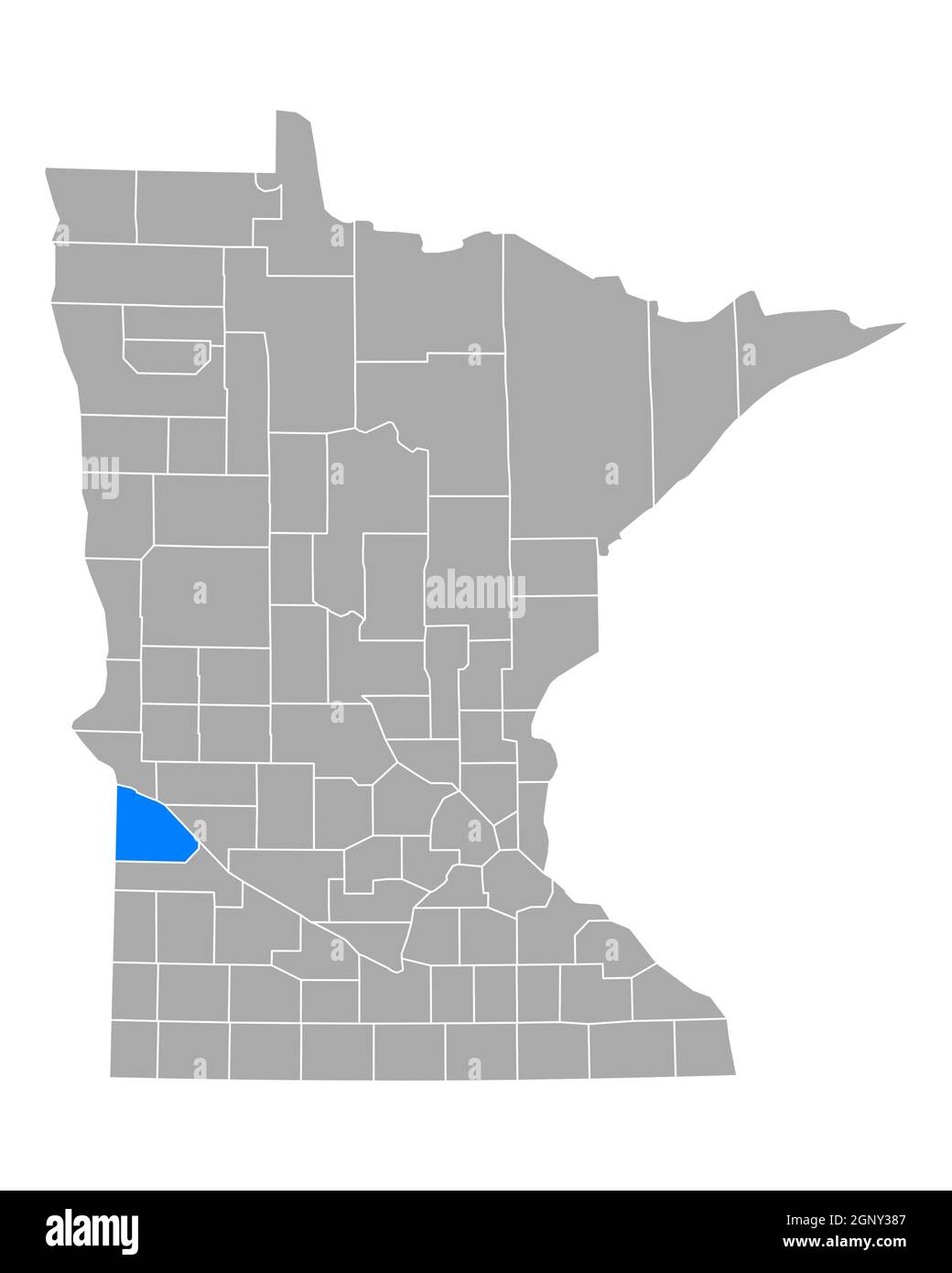 Map of Lac qui Parle in Minnesota Stock Photo Alamy