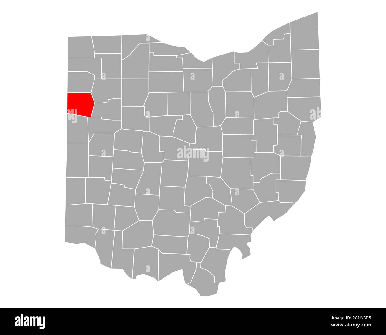 Map of Van Wert in Ohio Stock Photo Alamy