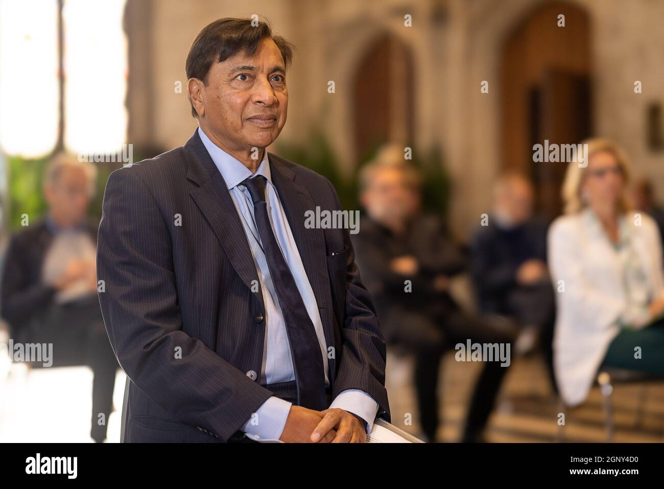 ArcelorMittal Chairman and CEO Lakshmi Mittal attends the 2019 Pritzker  Architecture Prize reception on May 24, 2019. Photo by  Hamilton/Pool/ABACAPRESS.COM Stock Photo - Alamy
