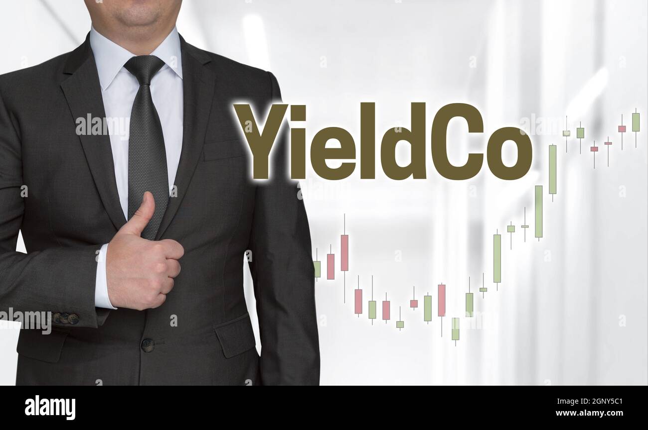 YieldCo concept and businessman with thumbs up Stock Photo - Alamy