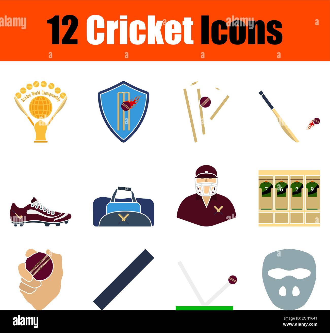 Cricket Icon Set Stock Vector Image & Art Alamy
