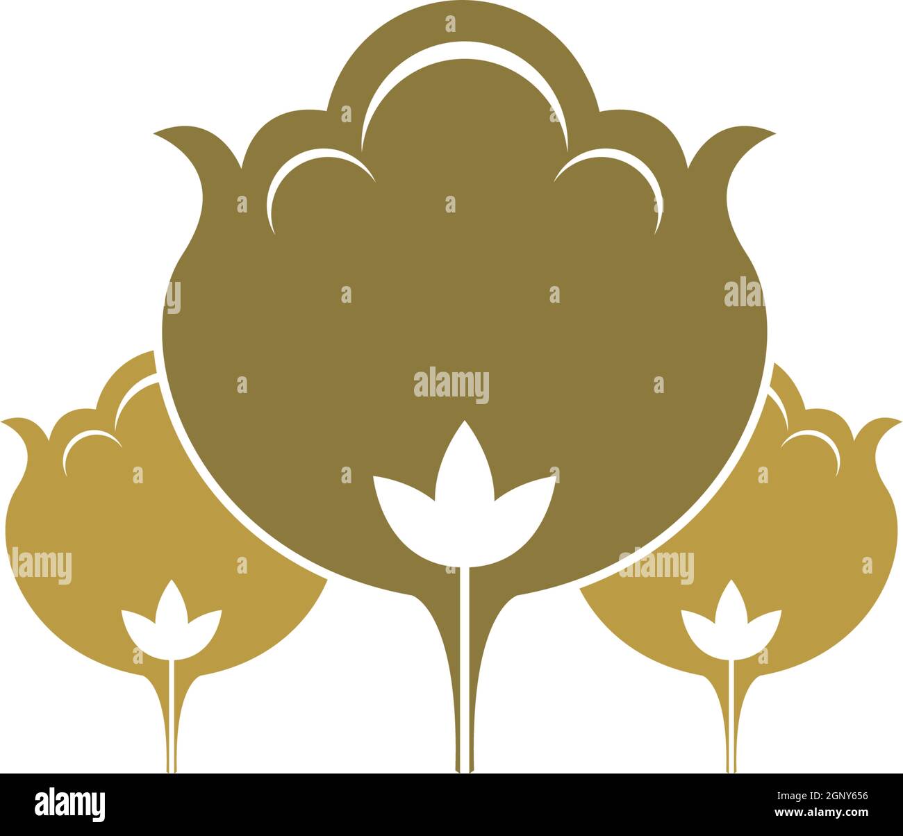 Cotton logo icon illustration vector design Stock Vector
