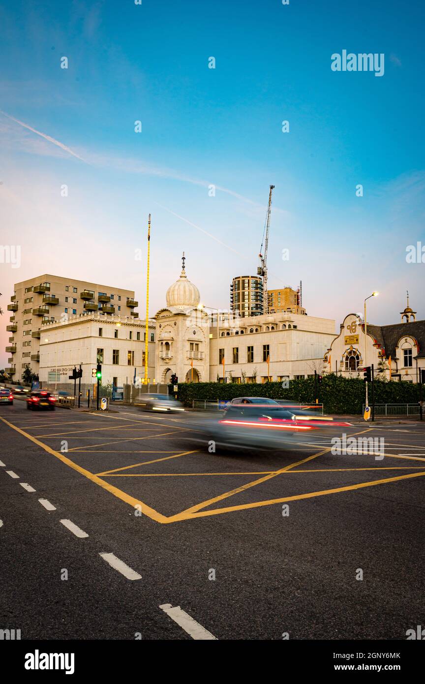 Gurdwara Singh Sabha London East, Barking, London Stock Photo