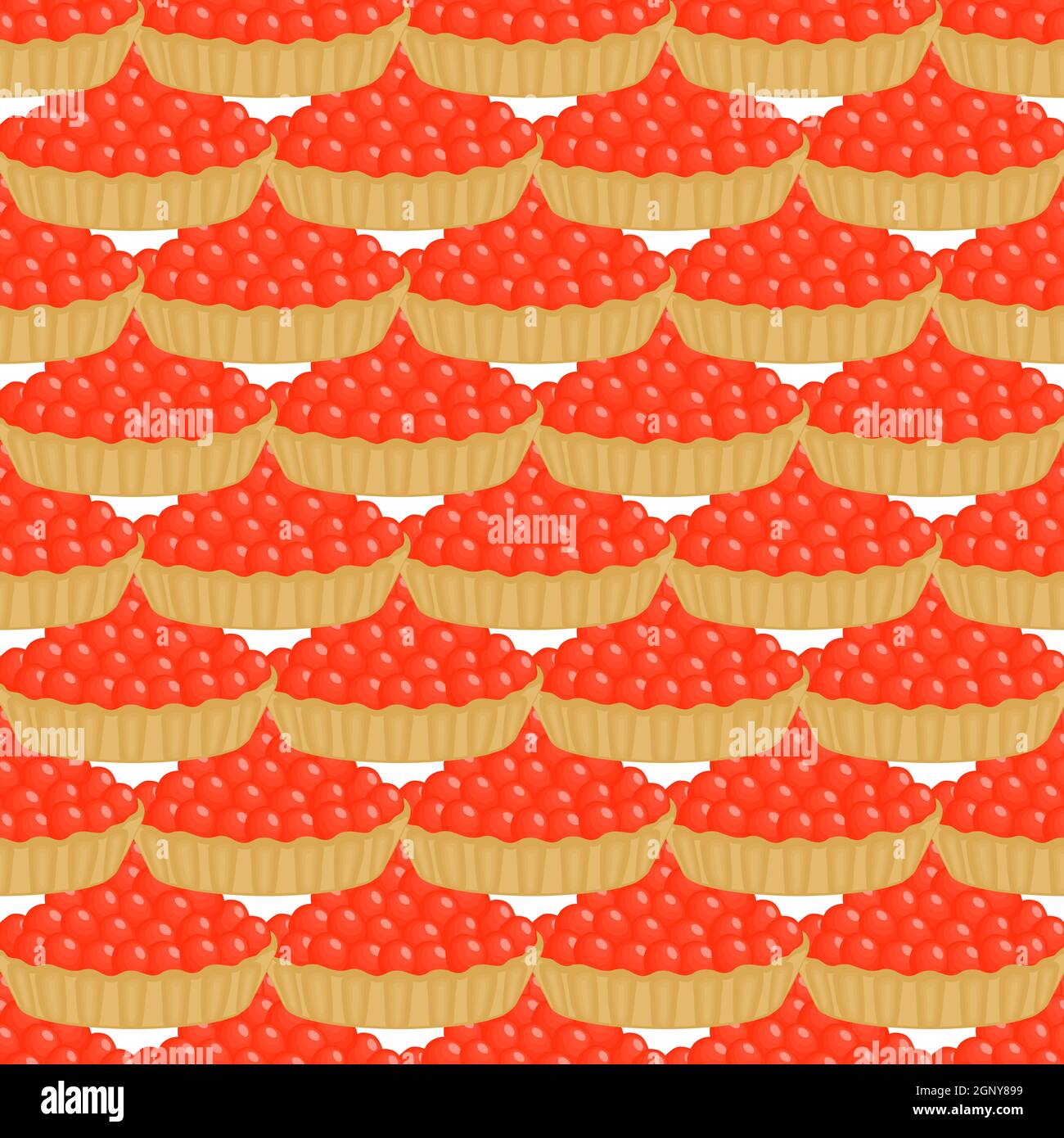 Illustration on theme big pattern identical types fish caviar Stock Vector