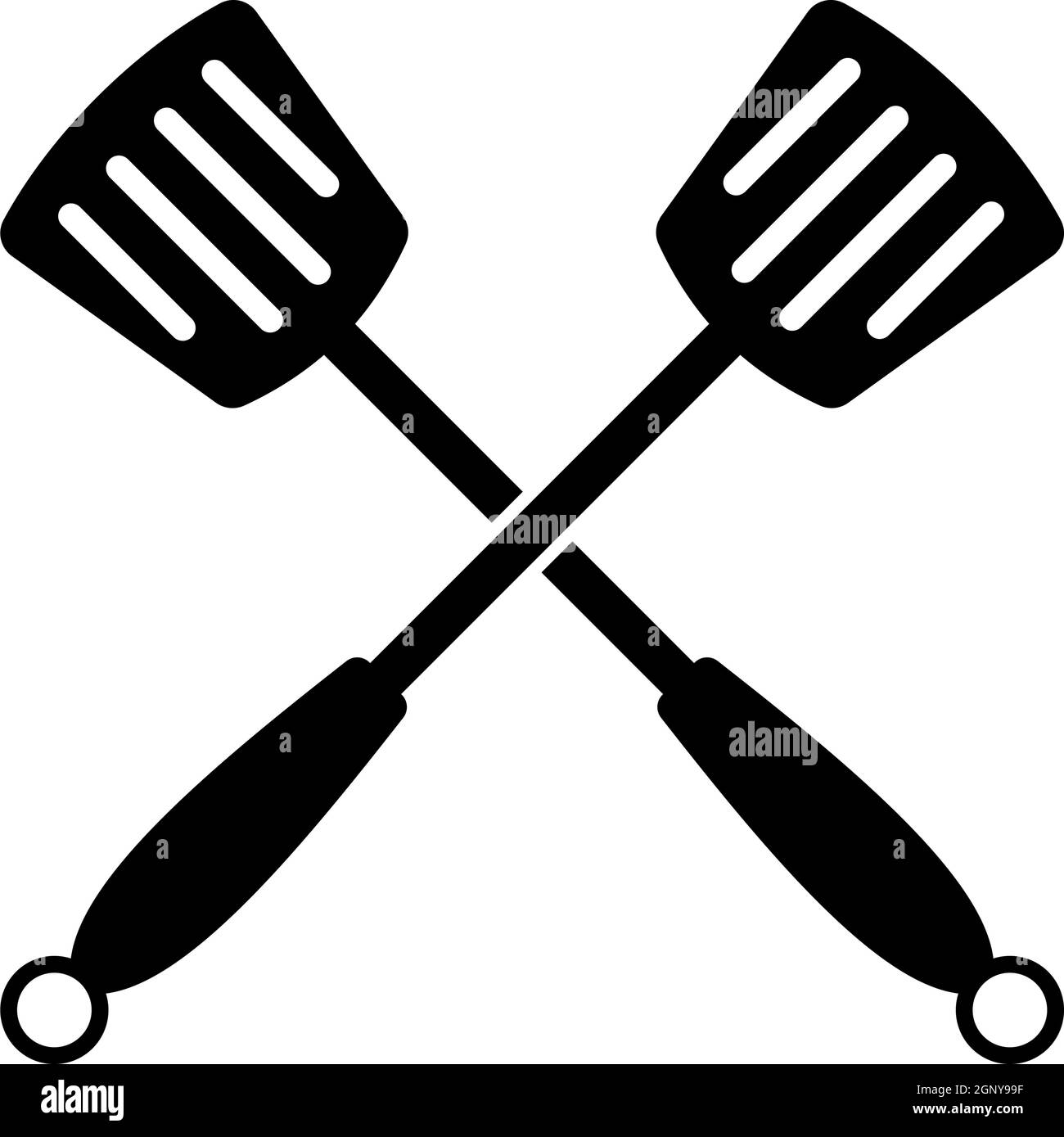 Crossed Frying Spatula Stock Vector Image & Art Alamy