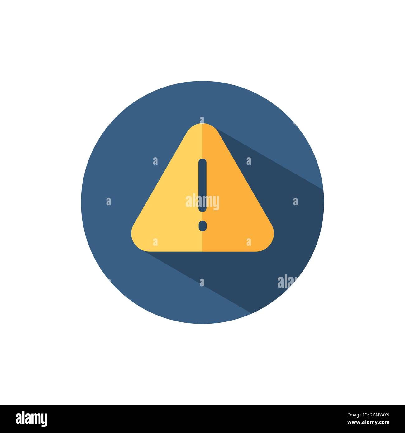 Danger sign. Flat icon on a circle. Weather vector illustration Stock Vector