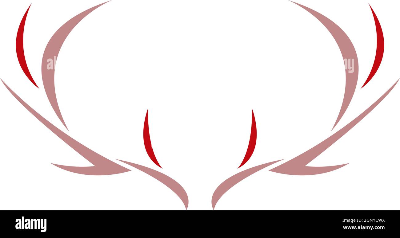 Deer antler logo icon illustration design vector Stock Vector