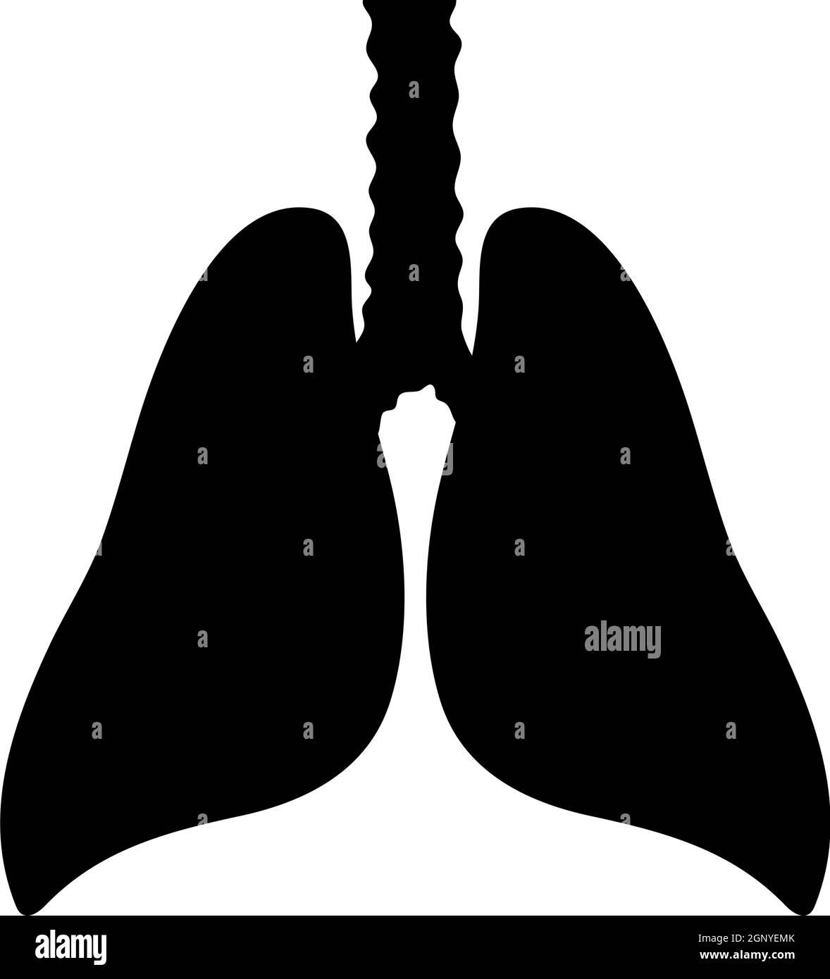 Human Lungs Icon Stock Vector