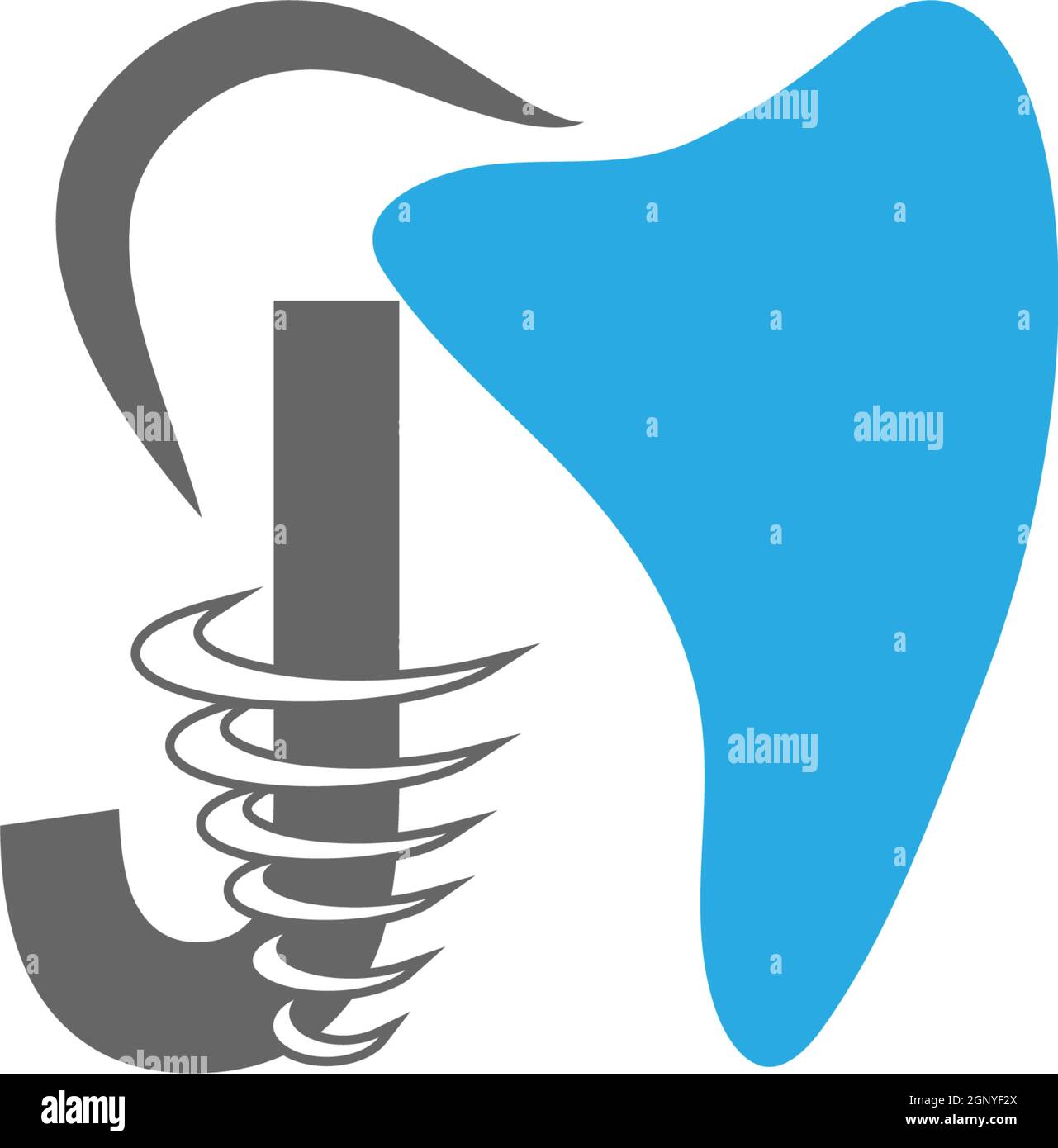 Letter J logo icon with dental design illustration Stock Vector Image