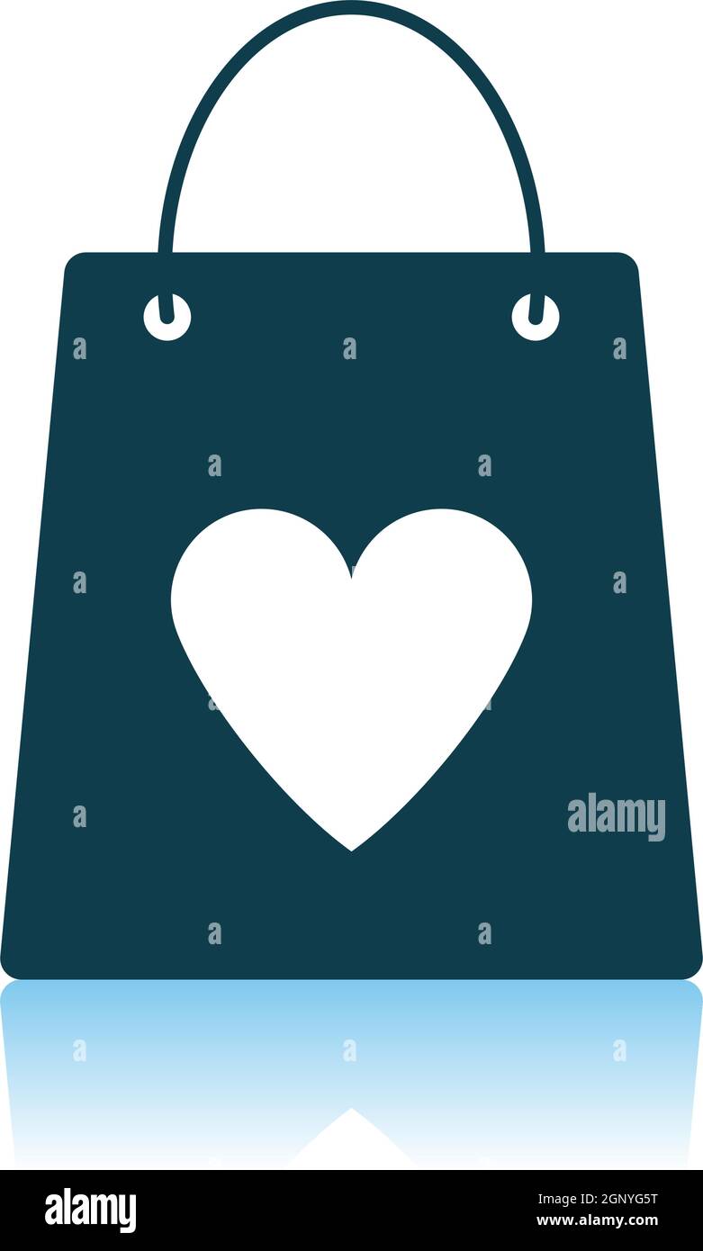 Shopping Bag With Heart Icon Stock Vector Image & Art - Alamy