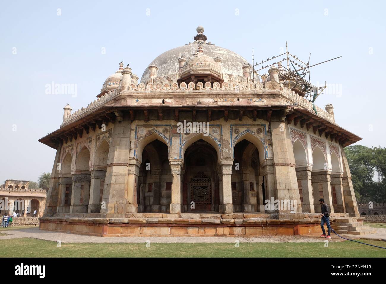 Isa Khan tomb, Humayun's tomb complex, Delhi, India Stock Photo - Alamy