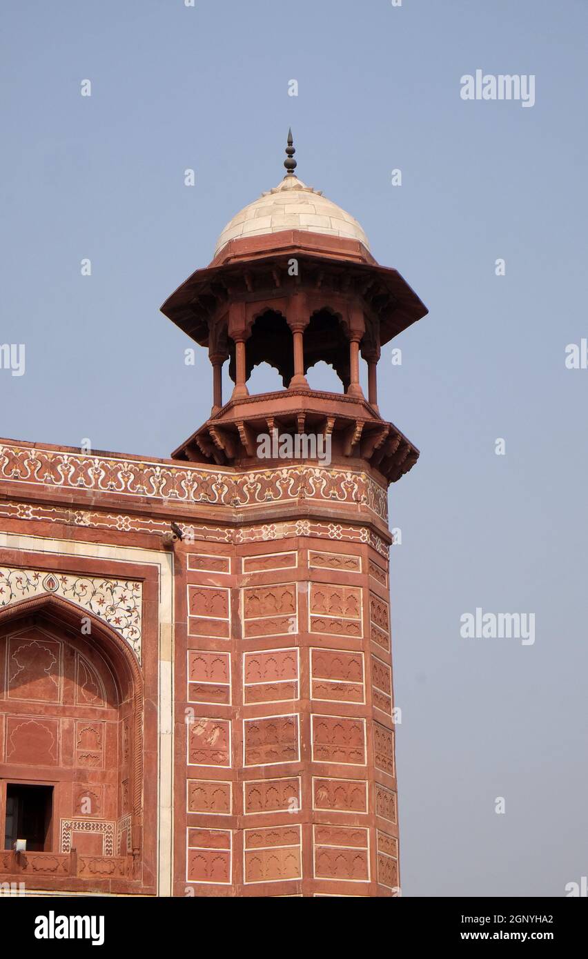 Gate to the Taj Mahal (Crown of Palaces) in Agra,