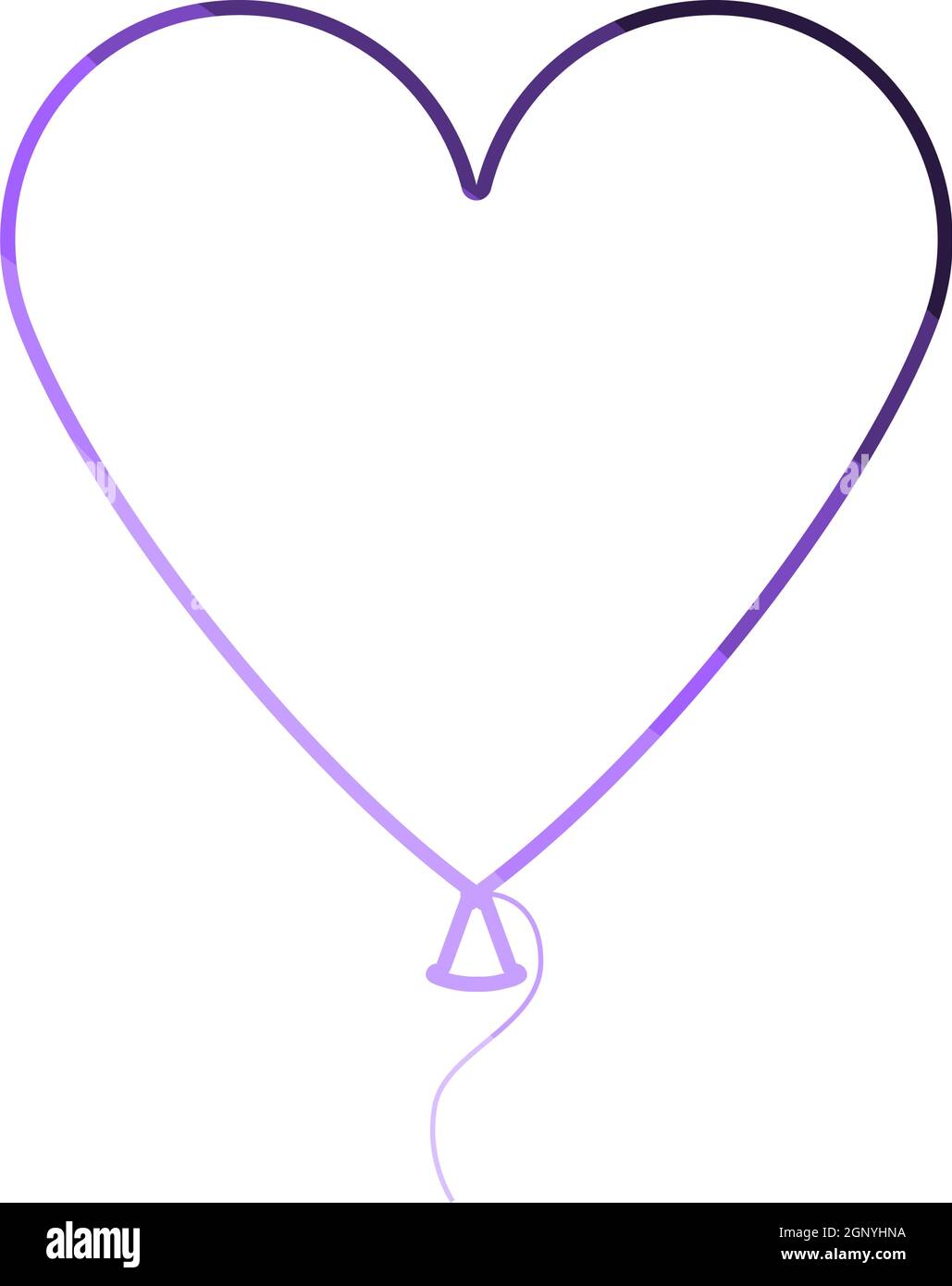 Heart Shape Balloon Icon Stock Vector Image & Art - Alamy