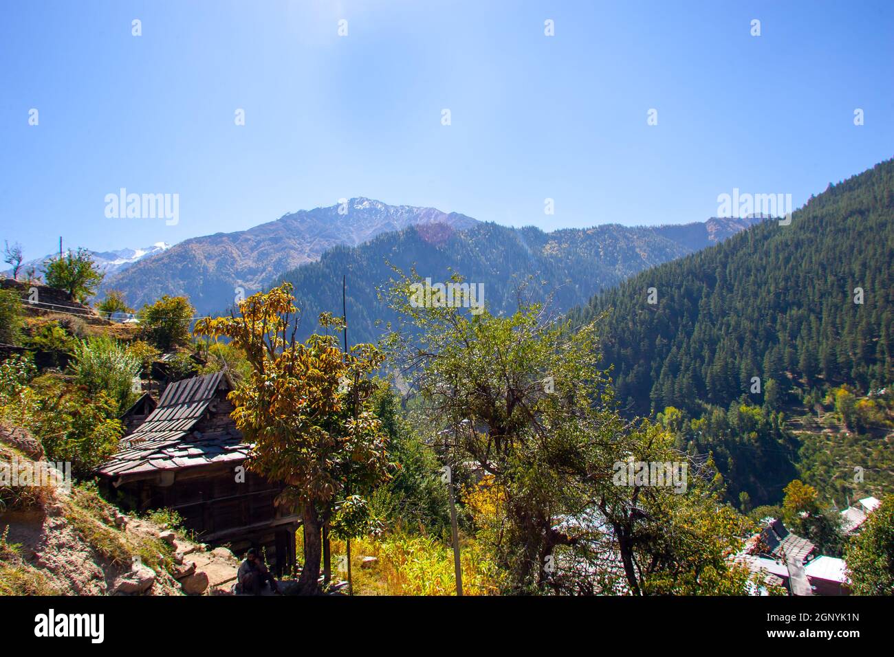 A Traditional rural and remote village in the Himalayas, Himachal ...