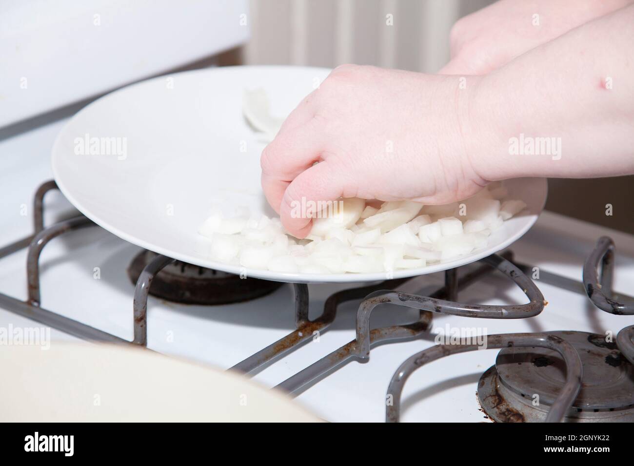 Dicing onion hi-res stock photography and images - Alamy