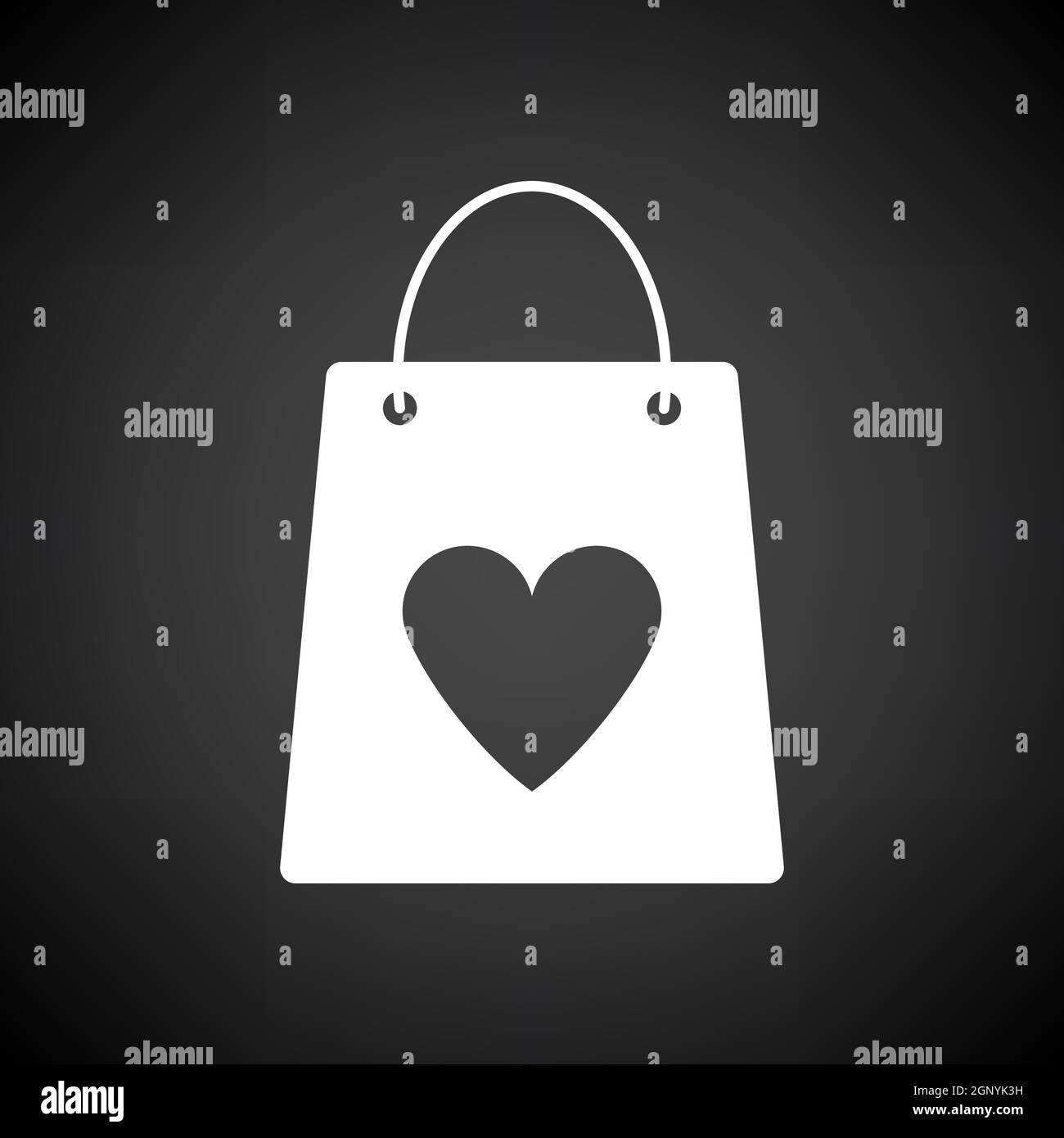 Shopping Bag With Heart Icon Stock Vector Image & Art - Alamy