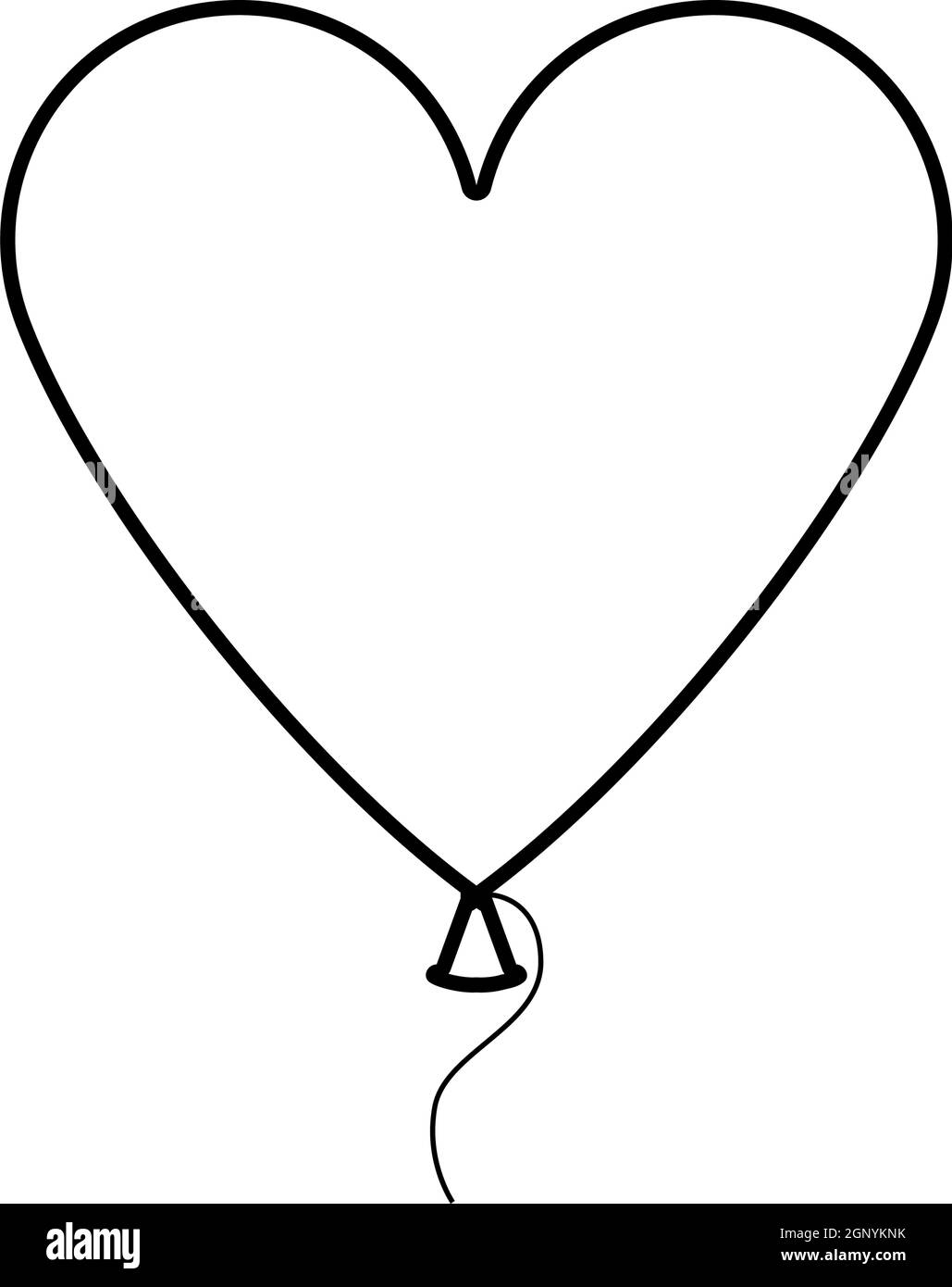 Heart Shape Balloon Icon Stock Vector