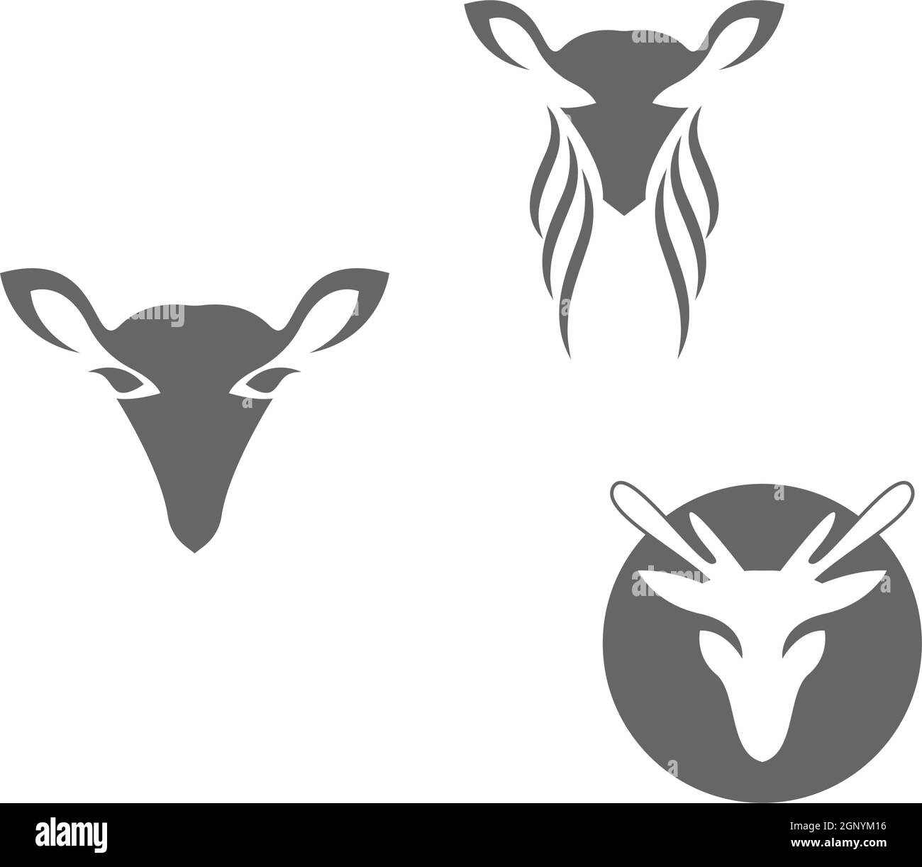 Deer logo icon illustration design vector Stock Vector Image & Art - Alamy