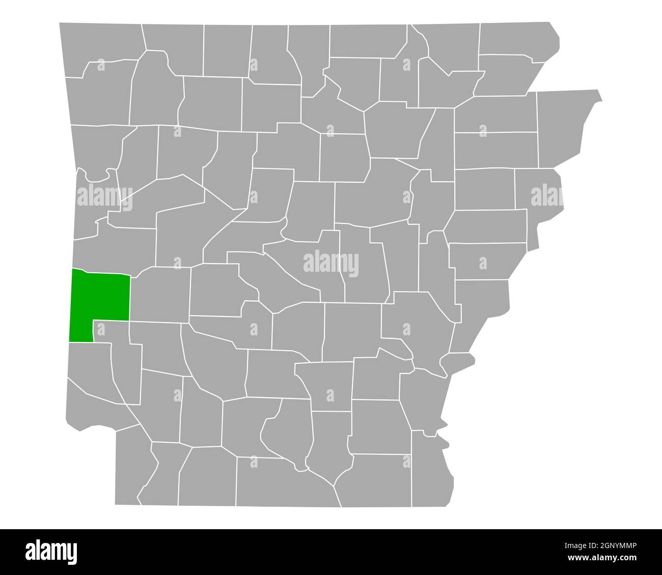 Map of Polk in Arkansas Stock Photo Alamy