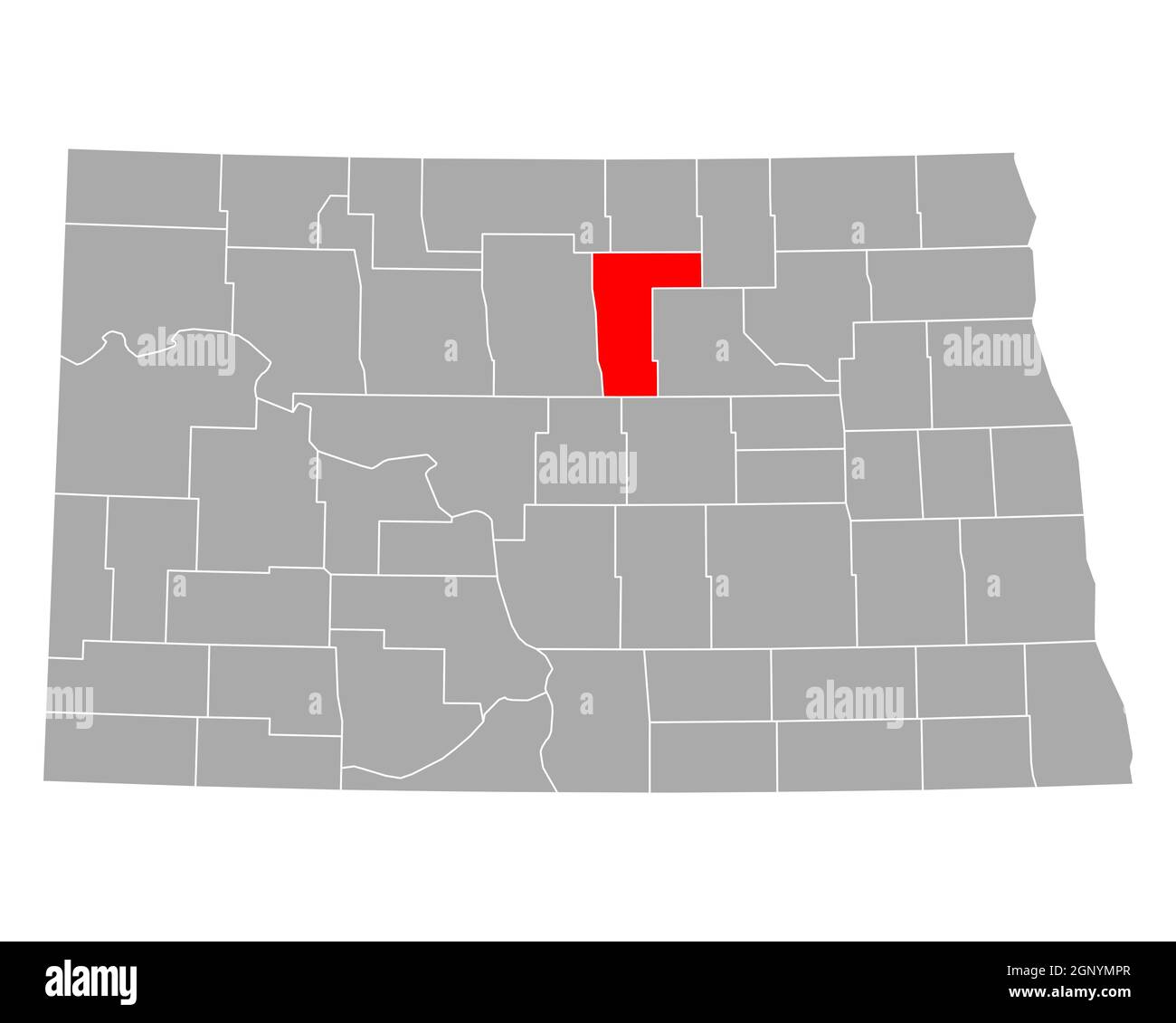 Map of Pierce in North Dakota Stock Photo Alamy