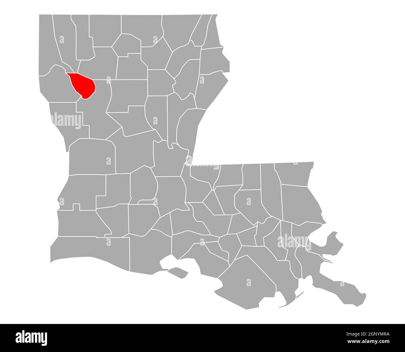 Map of Red River in Louisiana Stock Photo Alamy
