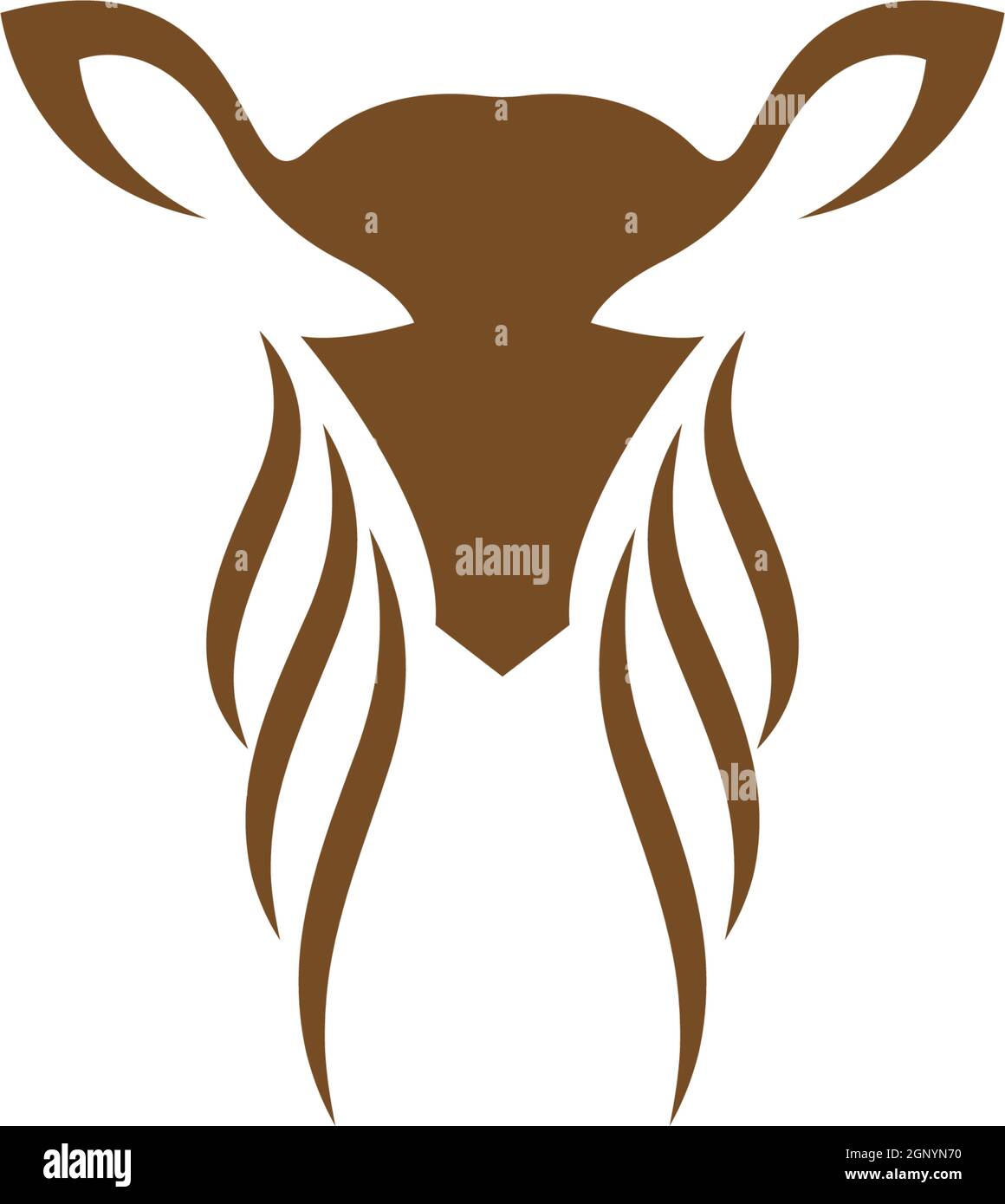 Deer logo icon illustration design vector Stock Vector