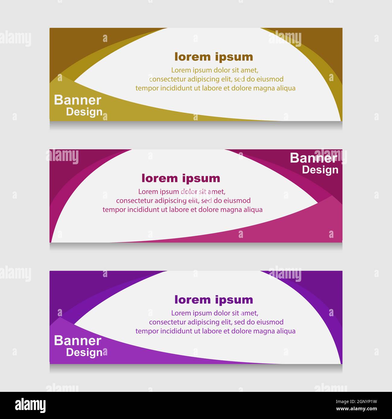 Set of Design Print Banner or Web Template. can be Used for Workflow ...
