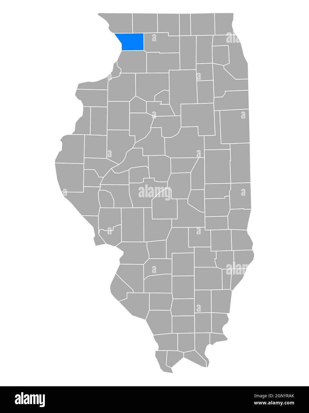 Map of Carroll in Illinois Stock Photo - Alamy
