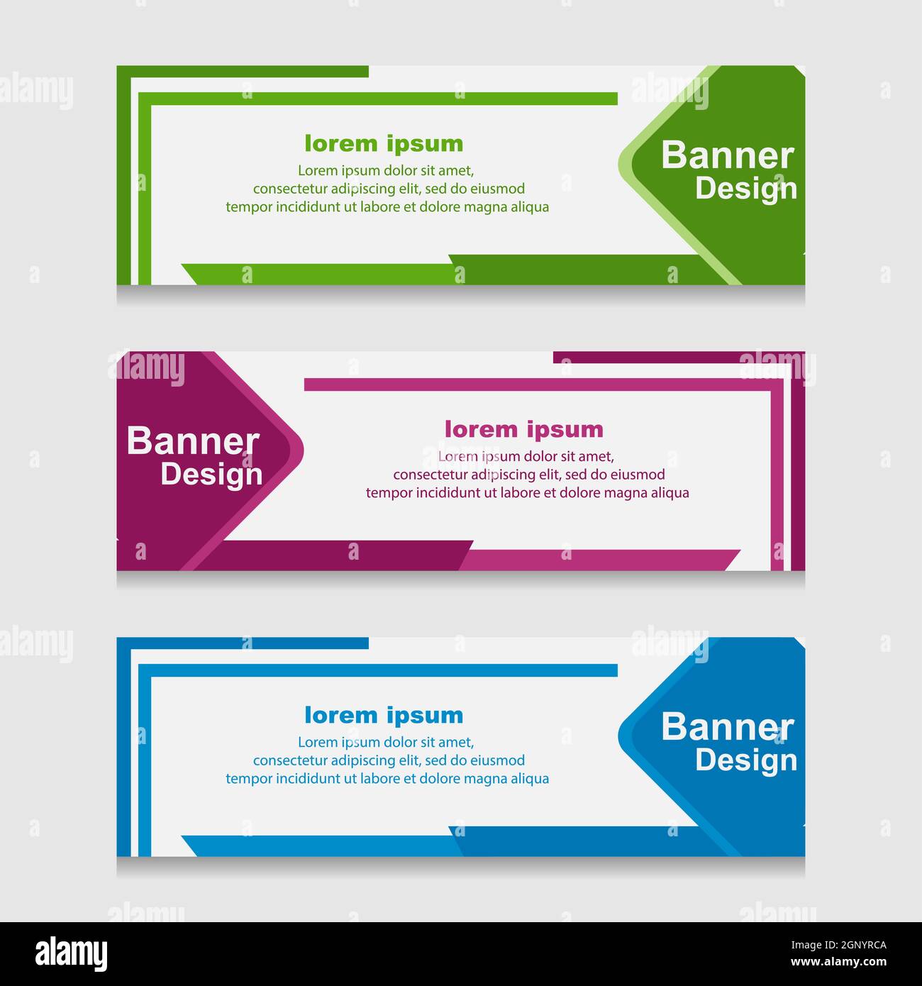 Set of Design Print Banner or Web Template. can be Used for Workflow ...