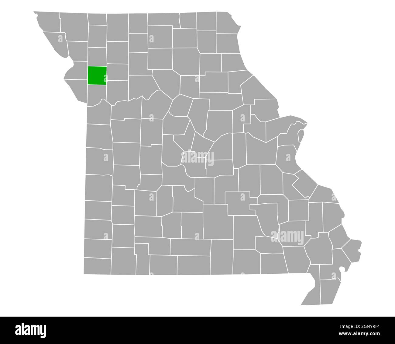Map of Clinton in Missouri Stock Photo Alamy