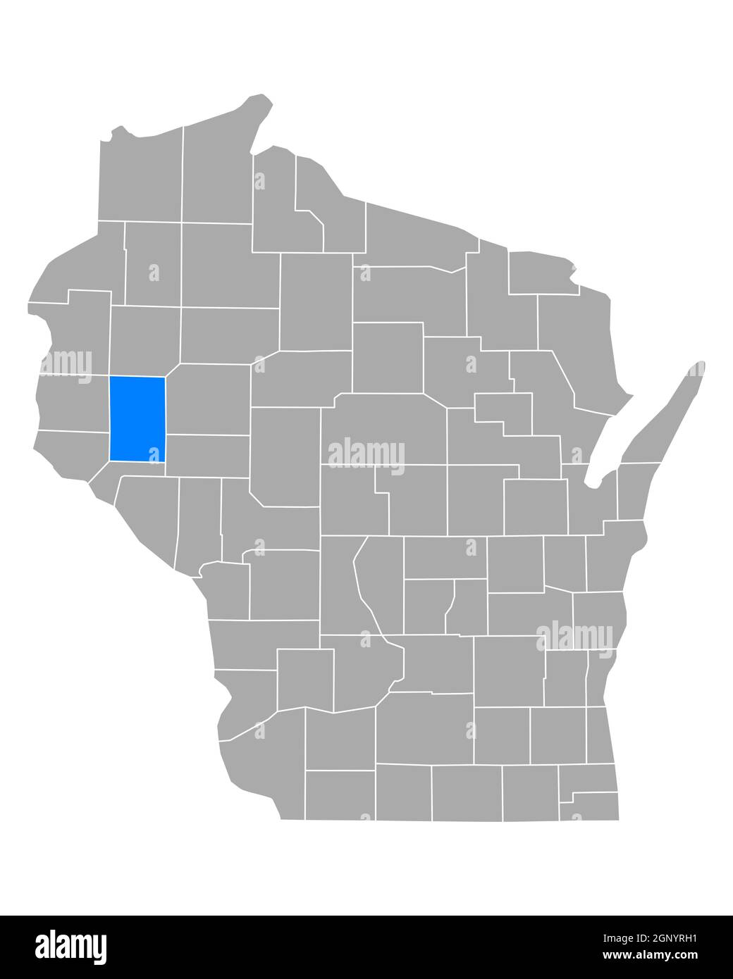 Map of Dunn in Wisconsin Stock Photo Alamy