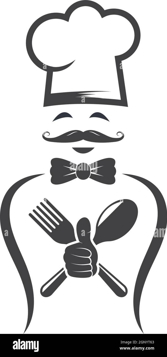 hat chef logo vector illustration Stock Vector