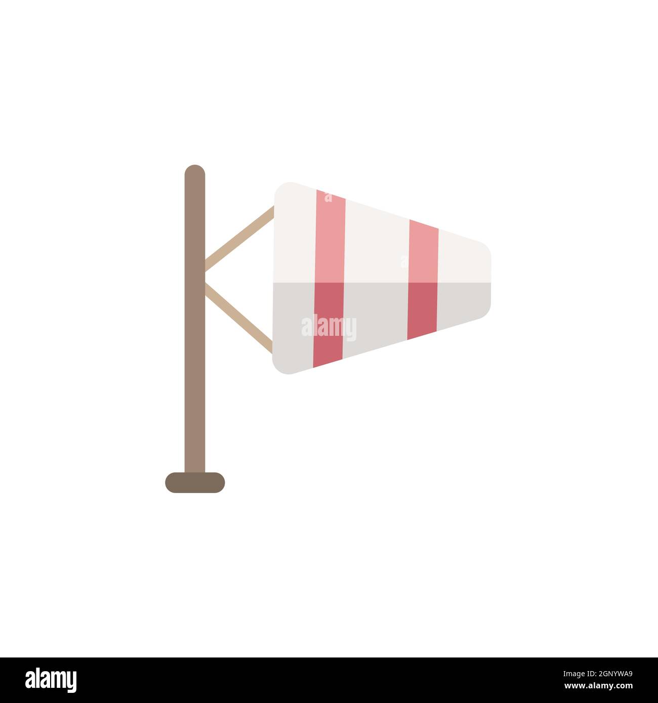 Strong wind. Flat icon. Isolated weather vector illustration Stock Vector
