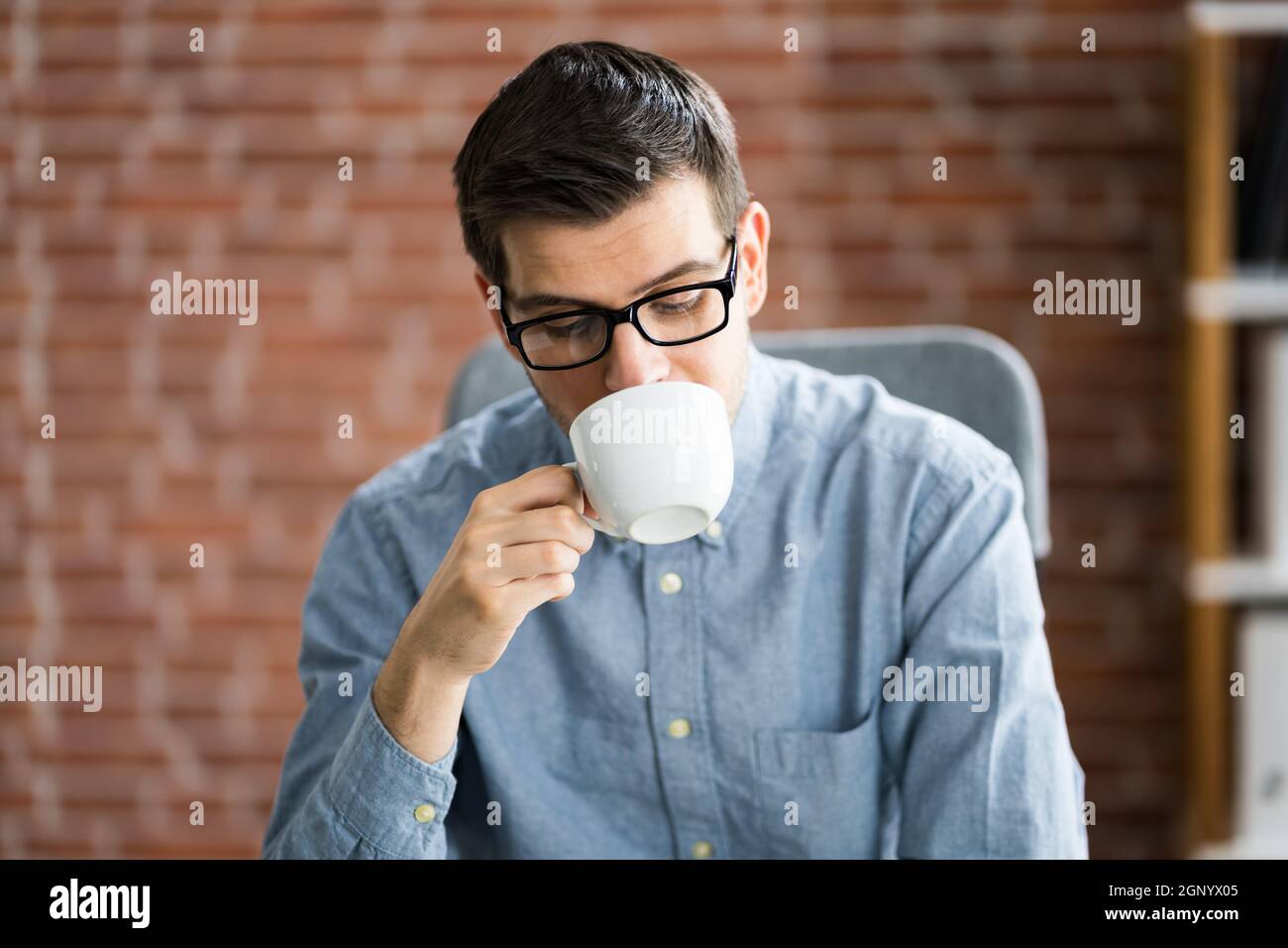 Virtual Coffee Break Online Video Conference Call Stock Photo Alamy