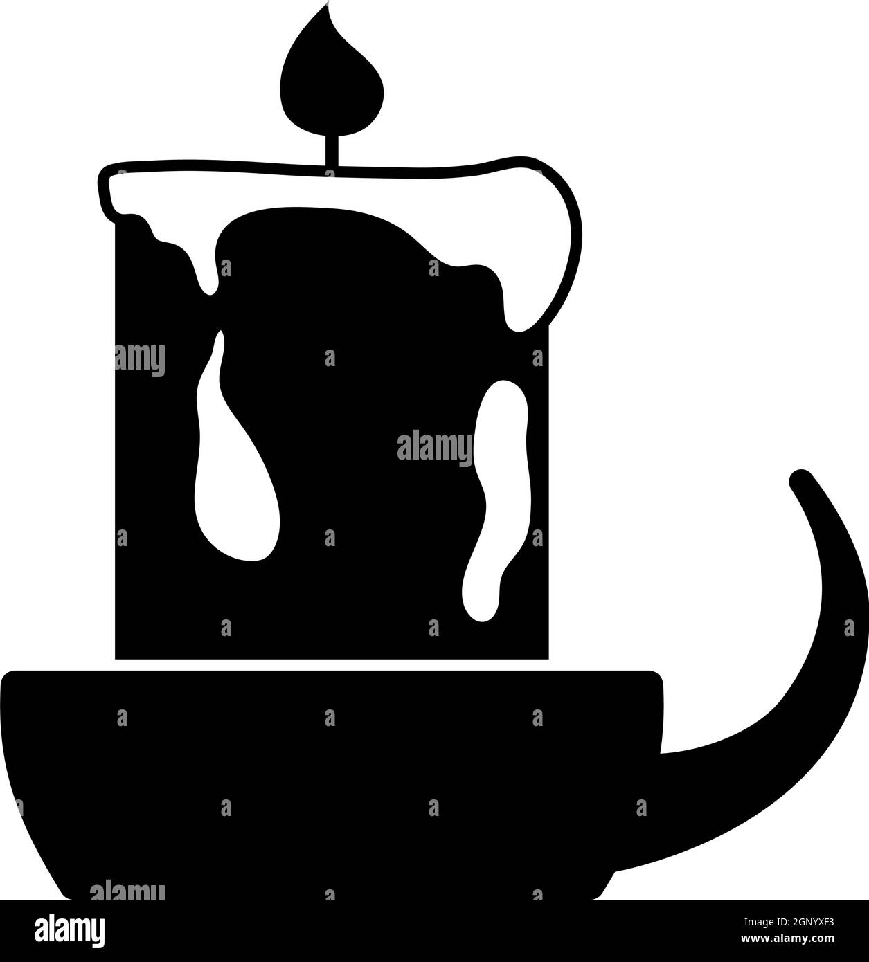 Candle In Candlestick Icon Stock Vector