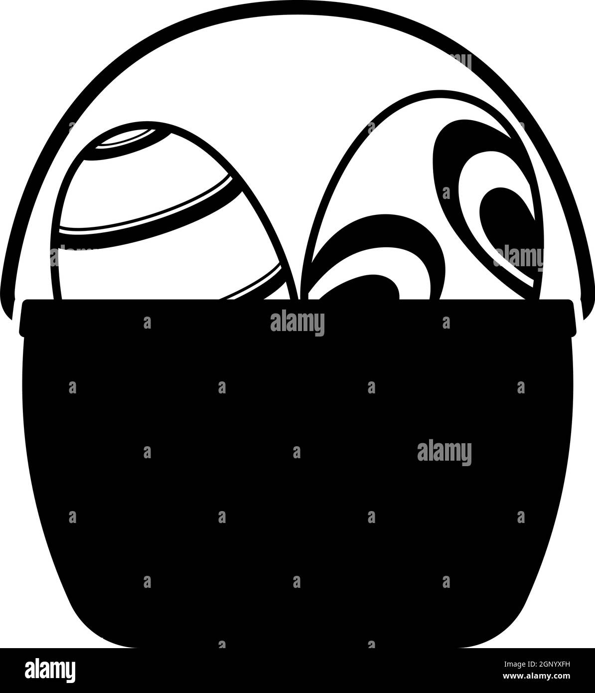 Easter Basket With Eggs Icon Stock Vector Image & Art - Alamy