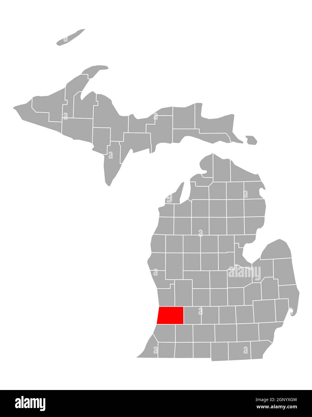Map of Allegan in Michigan Stock Photo Alamy