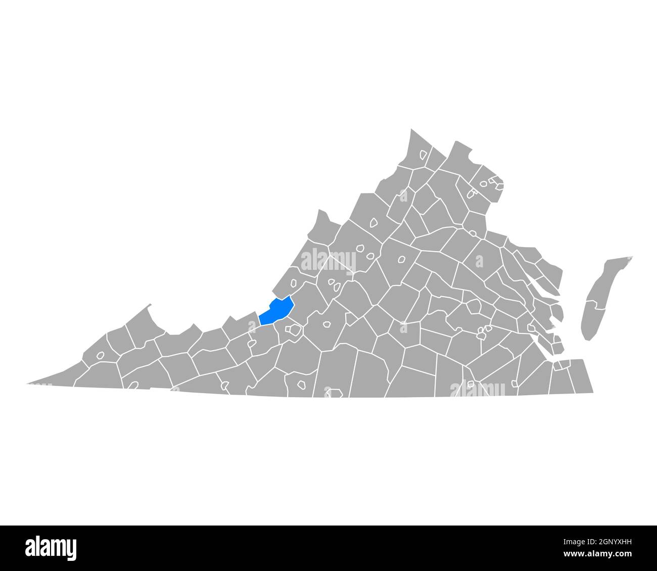 Map of Craig in Virginia Stock Photo