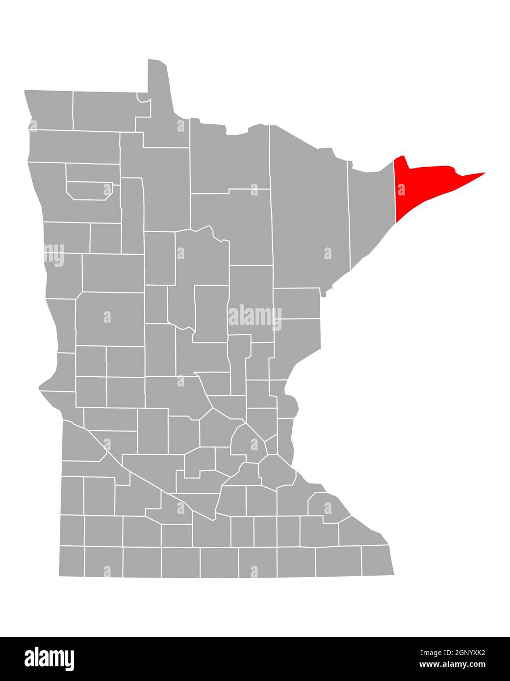 Map of Cook in Minnesota Stock Photo Alamy