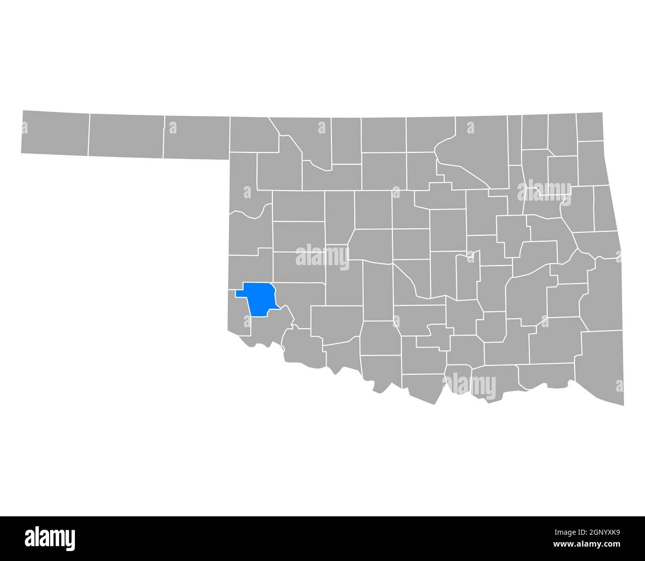 Map of Greer in Oklahoma Stock Photo Alamy