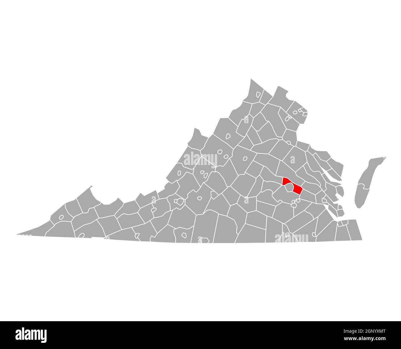 Map of Henrico in Virginia Stock Photo Alamy