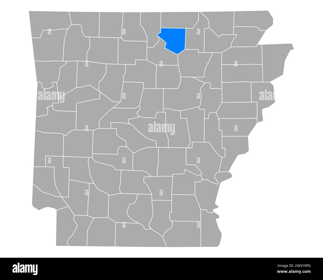 Map of Izard in Arkansas Stock Photo Alamy