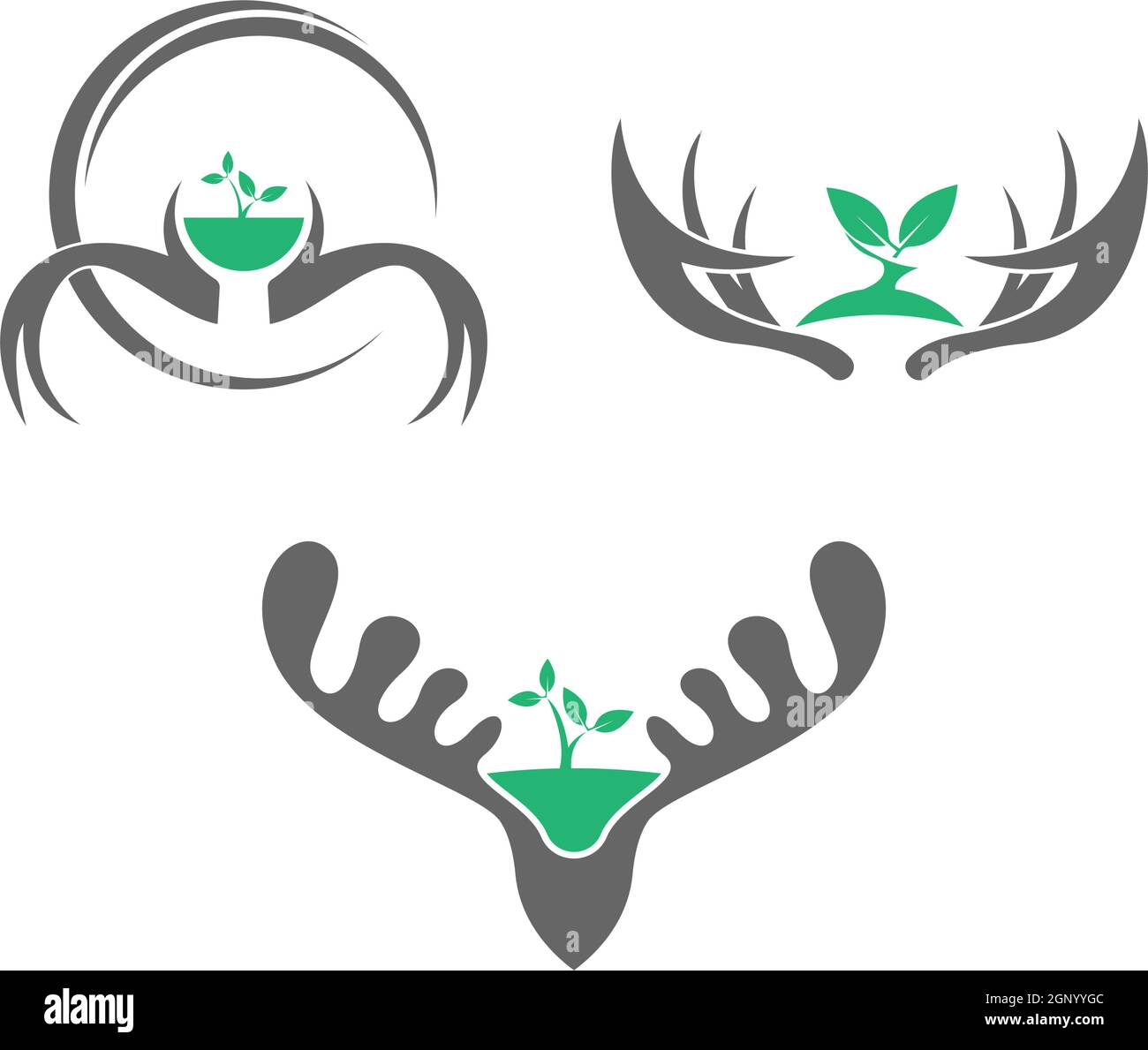 Antler shape Stock Vector Images - Alamy