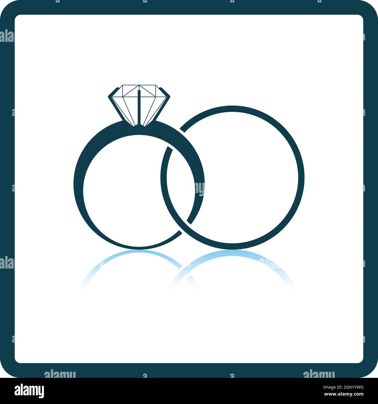 Wedding Rings Icon Stock Vector Image & Art - Alamy