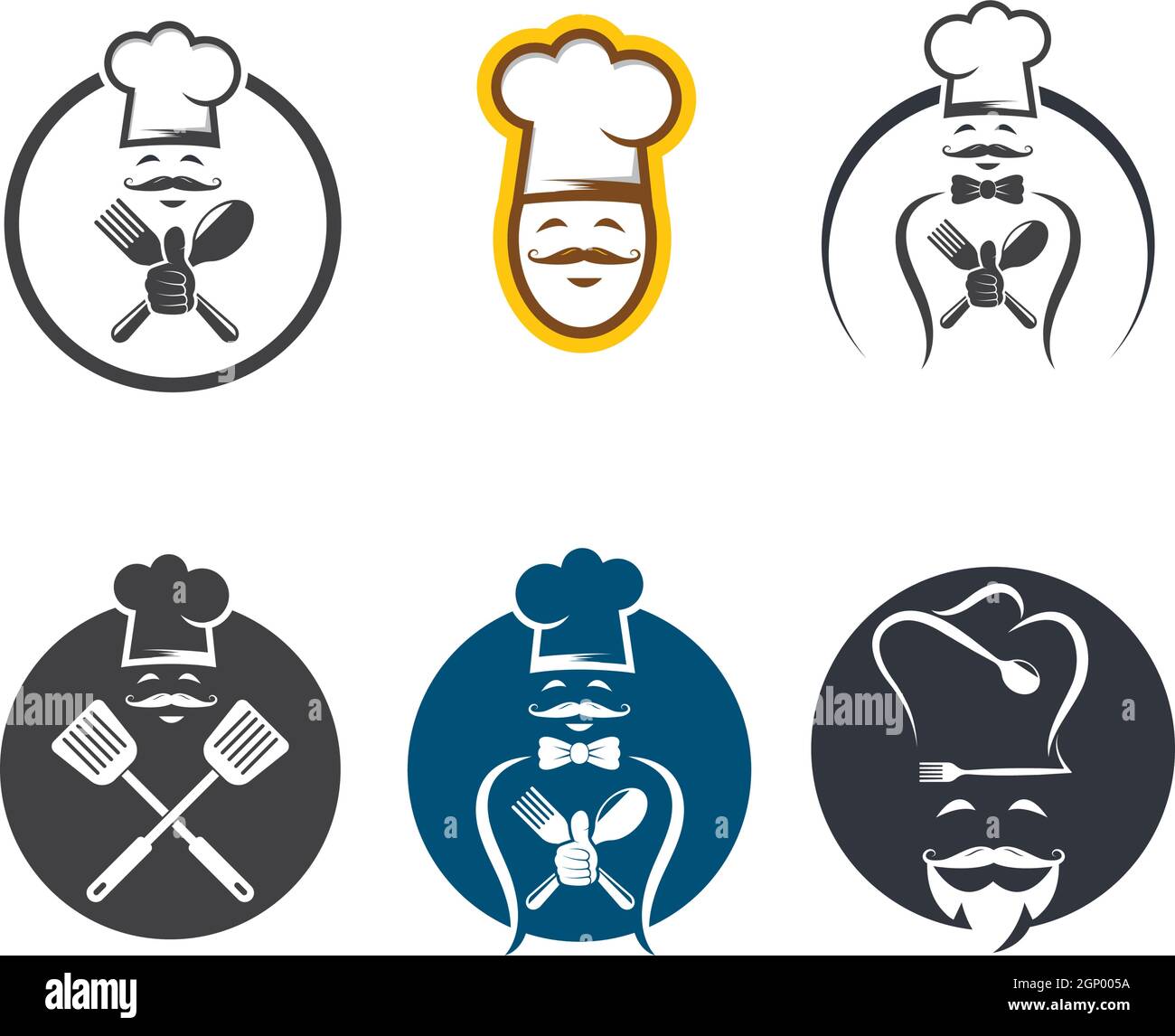 hat chef logo vector illustration Stock Vector