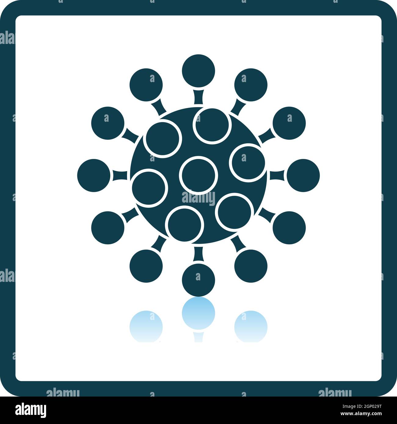 Coronavirus Molecule Icon Stock Vector
