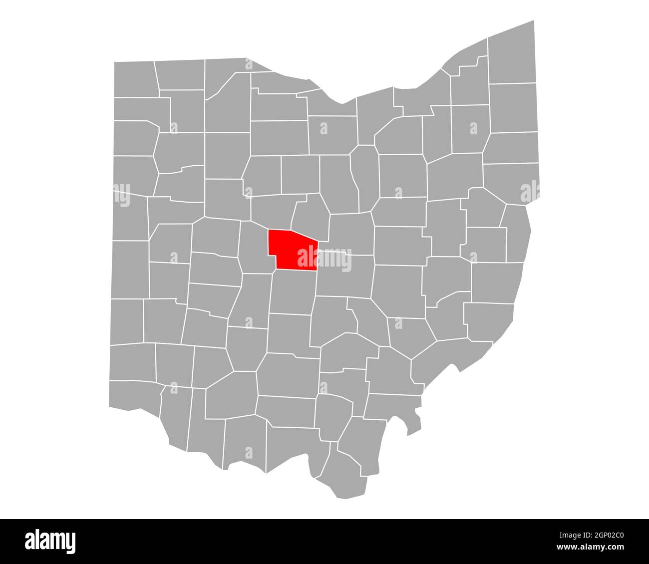 Map of Delaware in Ohio
