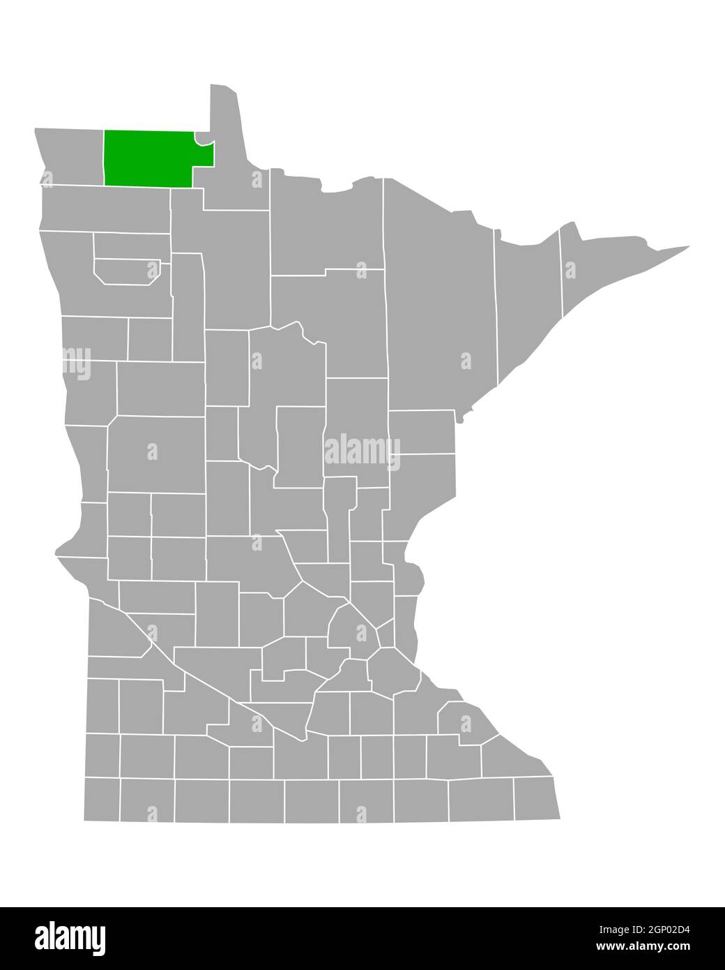 Map of Roseau in Minnesota Stock Photo Alamy