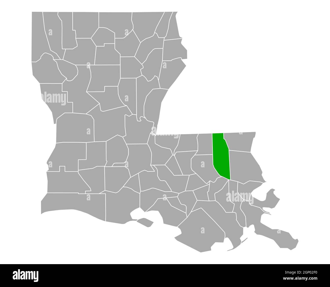 Map of Tangipahoa in Louisiana Stock Photo Alamy